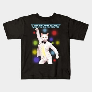 Fiebre de Gato por la Noche Kids T-Shirt